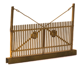 Ferro Train M-112 - Door for wood stake fence, brass kit